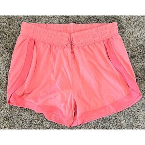 Danskin Double Time Running Shorts Lined ~ Peach ~ Size Large